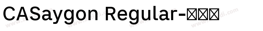 CASaygon Regular字体转换